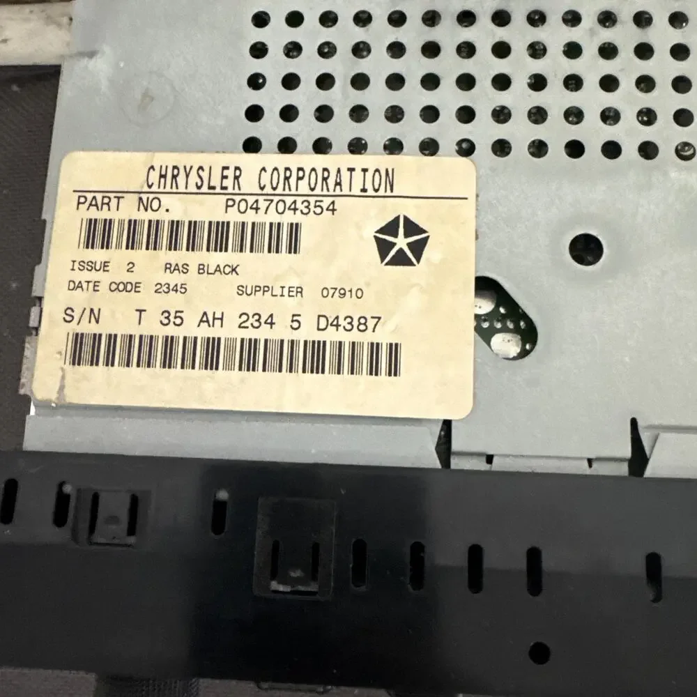 Chrysler Corporation Radio Part No. P04704354 Am/FM Cassette Parts Only Untested